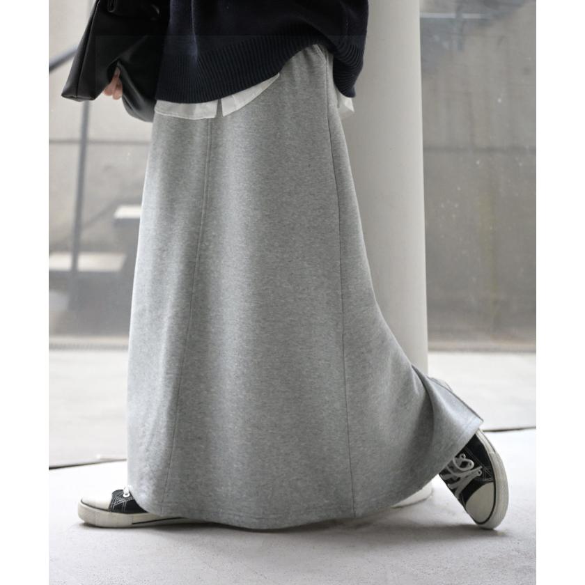スカート 特暖 ロング 裏シャギー ストレート 刺繍 レディース ロングスカート ボトムス ボトム 裏起毛スカート マキシ マキシスカート | HUG.U | 09