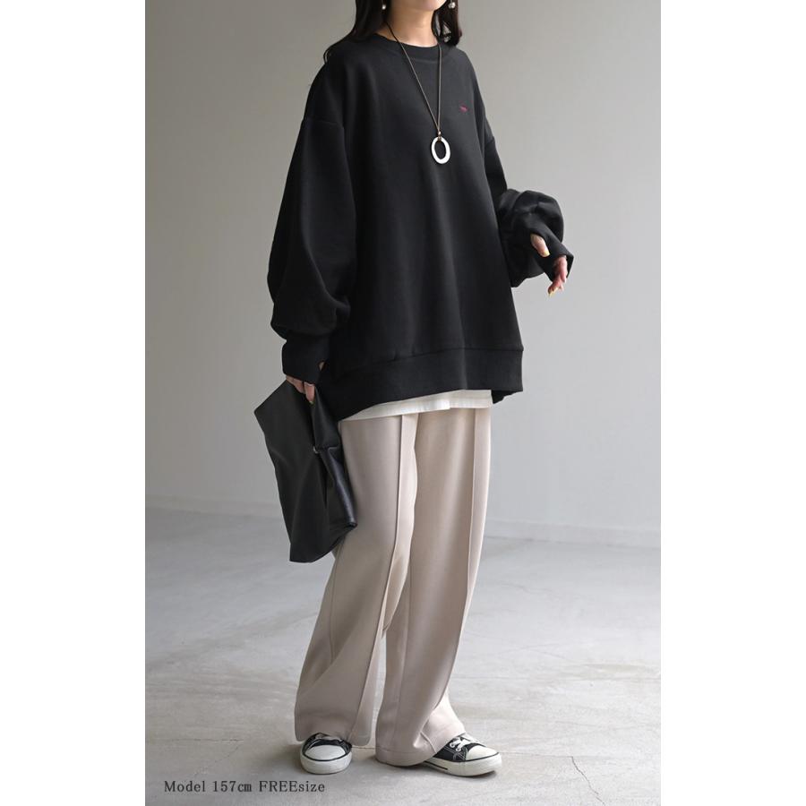 HUG.U（ハグユー） スウェット 特暖 裏シャギー 刺繍 レディース