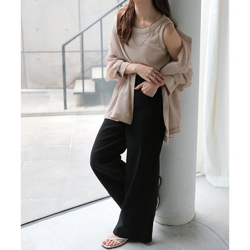 パンツ ワイド レディース 選べる 丈 バギー ワイドパンツ 綿 混 ロング ロングパンツ チノパン 体型カバー ボトムス ボトム ストレート ズボン ゆったり | HUG.U | 13