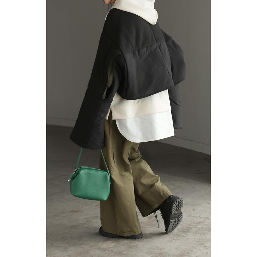 ベスト 着るマフラー ボレロ レディース ロング 3WAY アウター ジャケット ショール リバーシブル フリース 中綿 大判 ブランケット 前開き 羽織 | HUG.U | 06