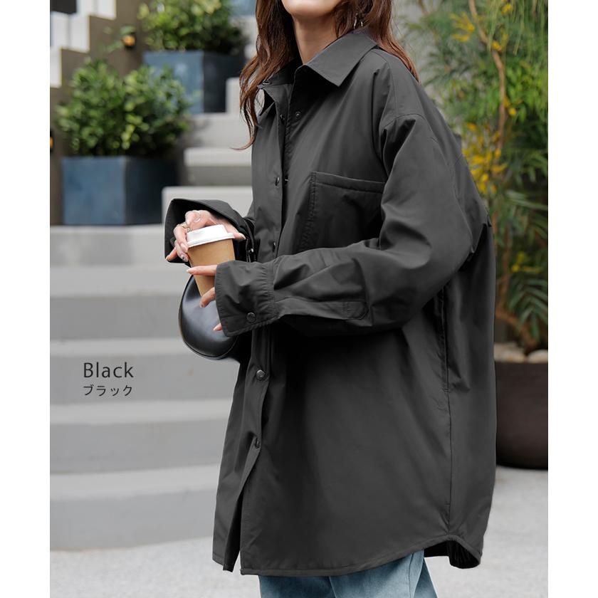 アウター ジャケット 中綿 撥水 レディース トップス シャツジャケット コート ブルゾン オーバー ミリタリー あったか あったかアウター 軽量 羽織 保温 | HUG.U | 15
