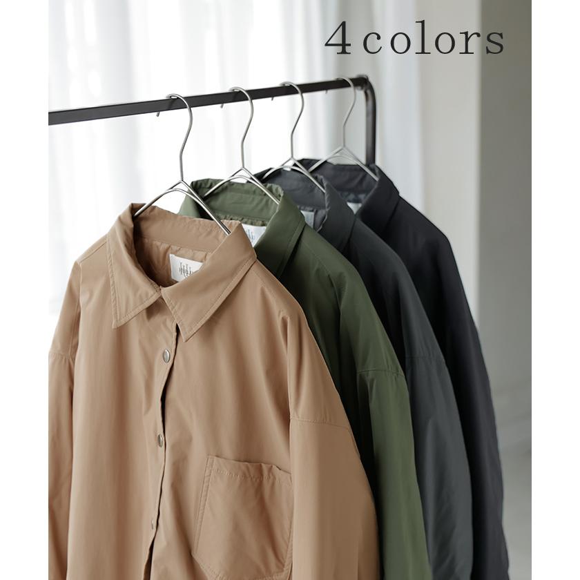 アウター ジャケット 中綿 撥水 レディース トップス シャツジャケット コート ブルゾン オーバー ミリタリー あったか あったかアウター 軽量 羽織 保温 | HUG.U | 12