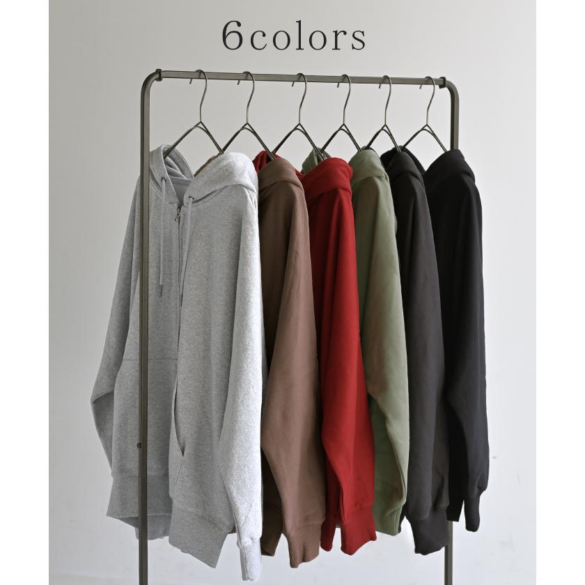 パーカー ドルマン ダブルジップ レディース トップス アウター ロング フード フーディー ドルマンスリーブ リブ レイヤード ライトアウター ロングパーカー | HUG.U | 15