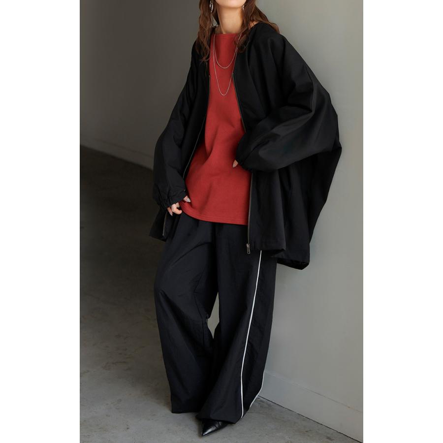 カットソー ロンT 裏 パイル ボートネック レディース トップス 長袖 Tシャツ ロング ティーシャツ ビッグ プラスサイズ ウラケ 裏毛 長い ドルマン | HUG.U | 20