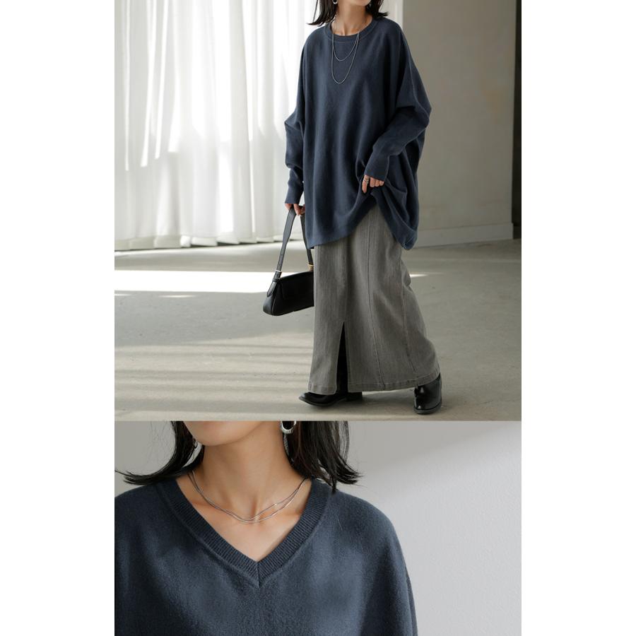 HUG.U（ハグユー） ニット 選べる ネック ポンチョ風 レディース