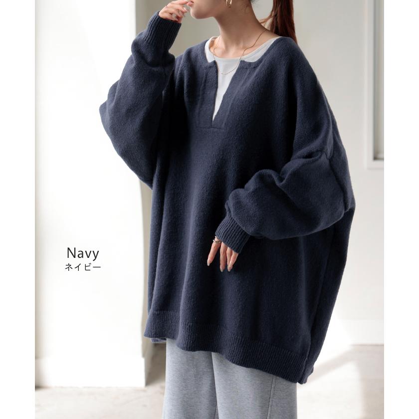 HUG.U（ハグユー） ニット キーネック レディース トップス セーター