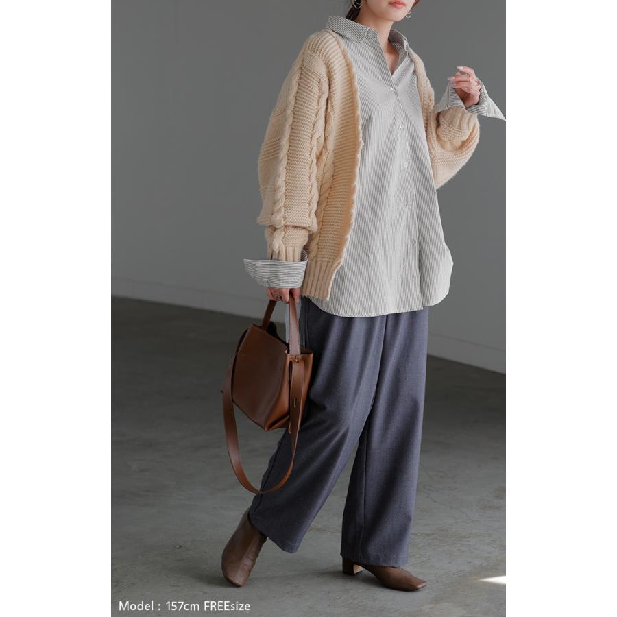 シャツ ストライプ レディース トップス ロング ロングシャツ オックスフォード オックスフォードシャツ ブラウス チュニック 羽織 ライトアウター きれいめ | HUG.U | 23