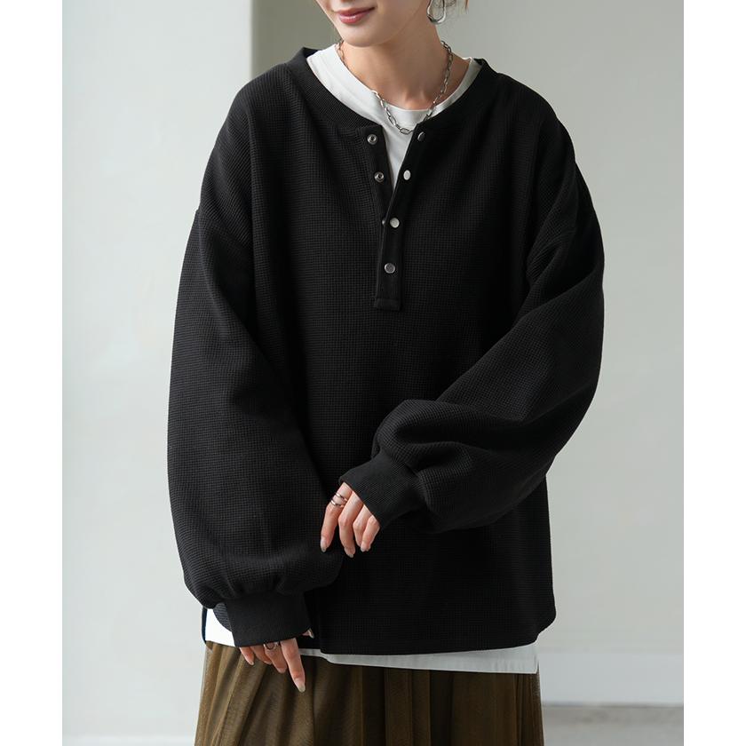 HUG.U（ハグユー） ロンT ワッフル レディース トップス ロング T