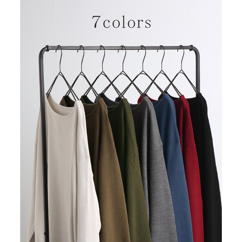 ニット トップス 手袋 指穴 レイヤードニット リブニット ライトニット レディース ボートネック セーター | HUG.U | 13