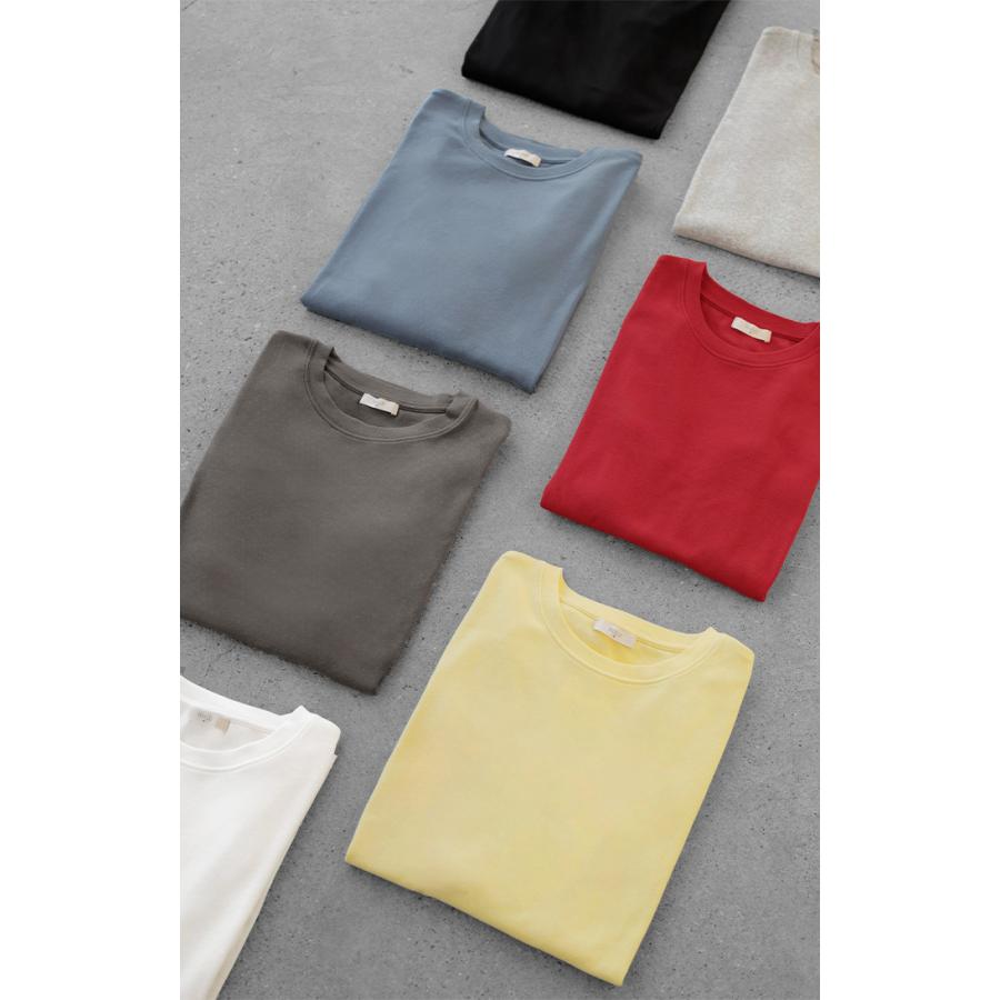 インナー 防汚加工 レディース ロンT トップス ロング 長袖 Tシャツ カットソー ティーシャツ Vネック クルーネック ハイネック 長い レイヤード カラバリ | HUG.U | 21