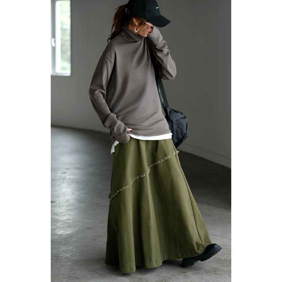 インナー 防汚加工 レディース ロンT トップス ロング 長袖 Tシャツ カットソー ティーシャツ Vネック クルーネック ハイネック 長い レイヤード カラバリ | HUG.U | 15