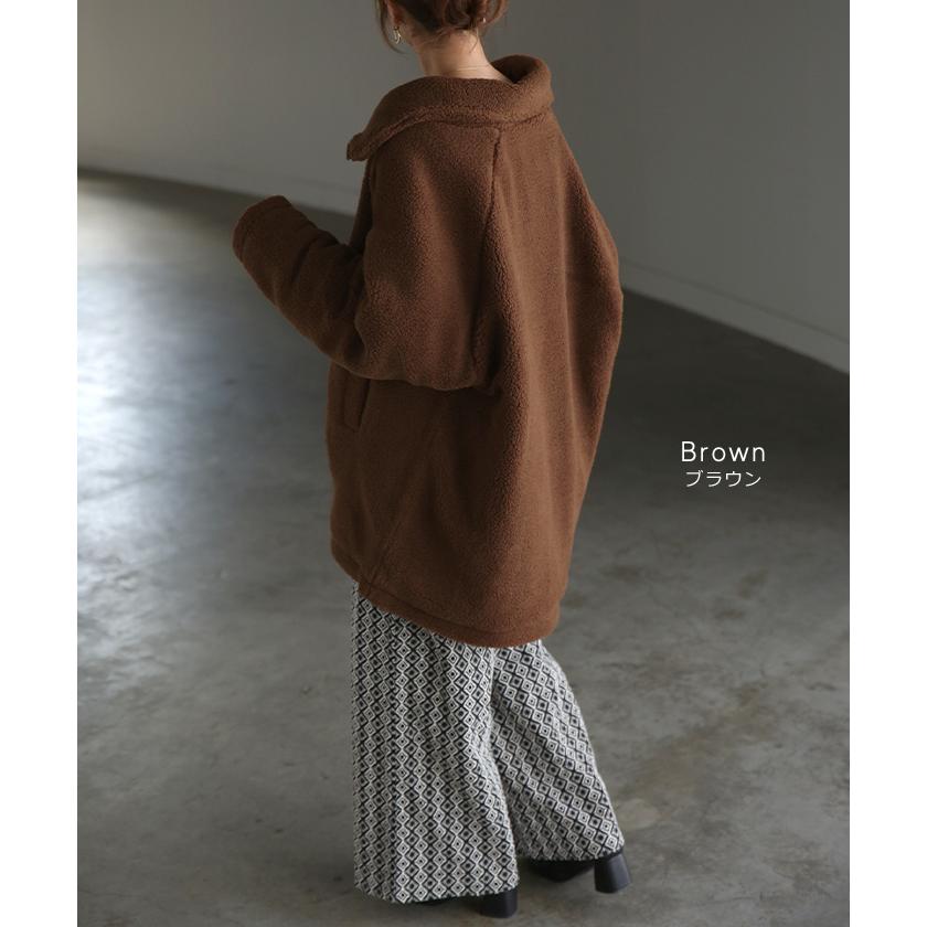 コート ボア 中綿 ドルマンスリーブ アウター レディース ボアアウター 中綿アウター 中綿コートドルマン | HUG.U | 20