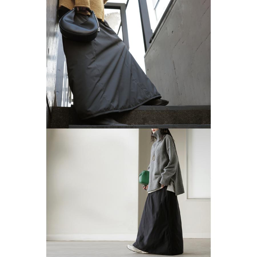 スカート 裏起毛 中綿 撥水 選べる2丈 ロング あったか 裏シャギー Aライン レディース ロングスカート ボトムス ボトム フレア フレアスカート マキシ | HUG.U | 22