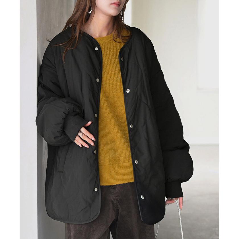 アウター リバーシブル ボア キルティング レディース コート ロング 中綿 撥水 ロングコート ボアジャケット ジャケット ブルゾン | HUG.U | 08