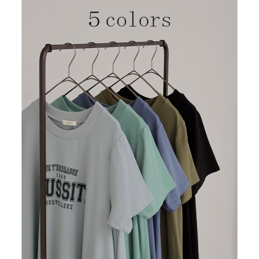 ワンピース ロゴ 汗染み 防止 UV 接触冷感 ロング Tシャツ ワンピ レディース 汗ジミ防止 ロングワンピース Aライン マキシ マキシワンピース ワンピ | HUG.U | 15