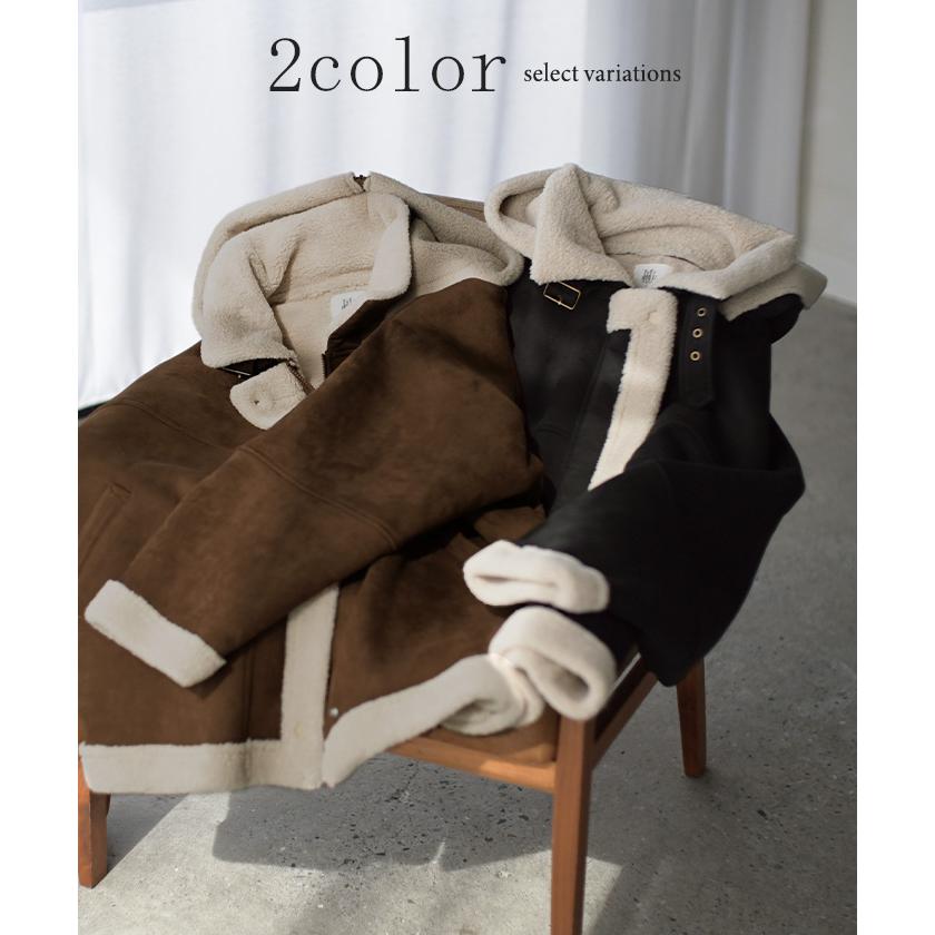 HUG.U（ハグユー） コート フェイク ムートン レディース アウター