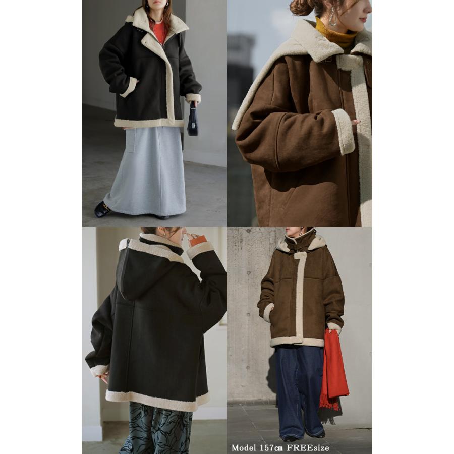 HUG.U（ハグユー） コート フェイク ムートン レディース アウター