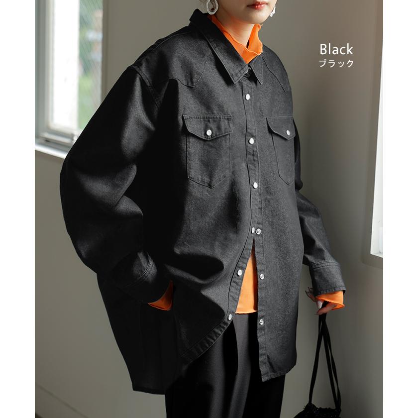 HUG.U（ハグユー） シャツ デニム トップス ロング レディース