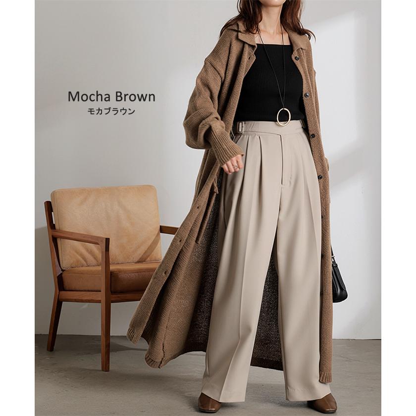 カーディガン ロング カシミヤタッチ レディース カーデ トップス セーター ロングカーディガン レイヤード 羽織 コート 長袖 長い | HUG.U | 14