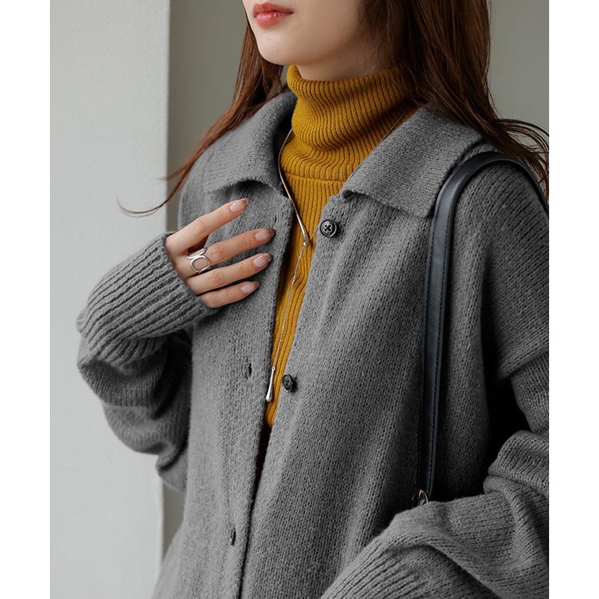 カーディガン ロング カシミヤタッチ レディース カーデ トップス セーター ロングカーディガン レイヤード 羽織 コート 長袖 長い | HUG.U | 17