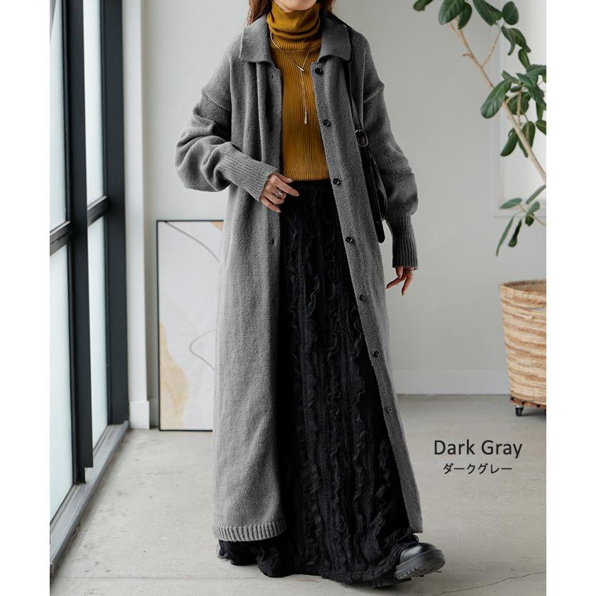 カーディガン ロング カシミヤタッチ レディース カーデ トップス セーター ロングカーディガン レイヤード 羽織 コート 長袖 長い | HUG.U | 18