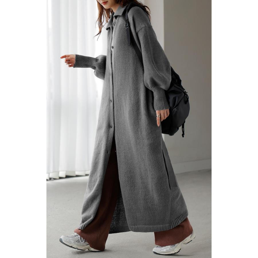 カーディガン ロング カシミヤタッチ レディース カーデ トップス セーター ロングカーディガン レイヤード 羽織 コート 長袖 長い | HUG.U | 19