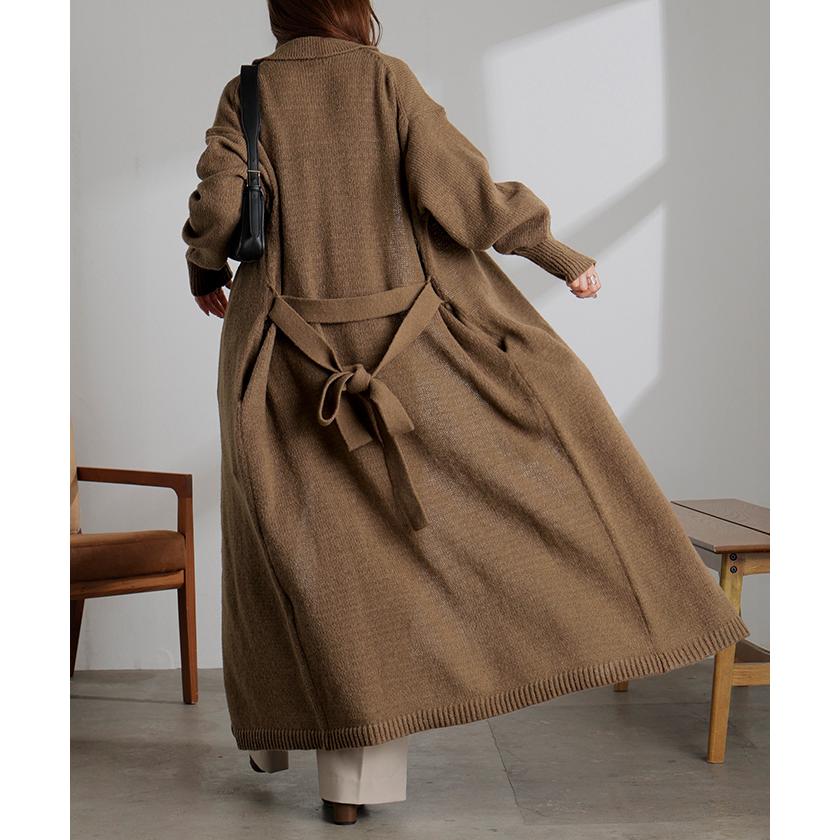 カーディガン ロング カシミヤタッチ レディース カーデ トップス セーター ロングカーディガン レイヤード 羽織 コート 長袖 長い | HUG.U | 07