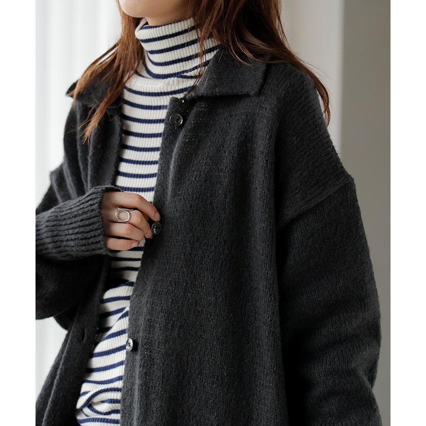 カーディガン ロング カシミヤタッチ レディース カーデ トップス セーター ロングカーディガン レイヤード 羽織 コート 長袖 長い | HUG.U | 08