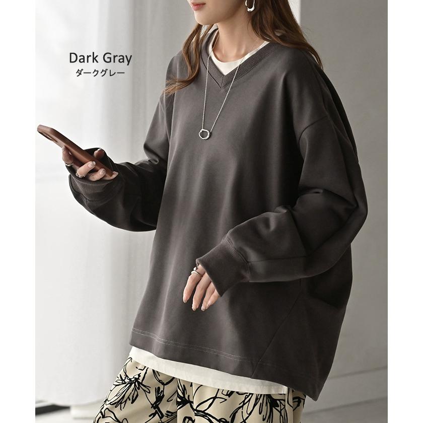 HUG.U（ハグユー） スウェット タック レディース トップス ロング