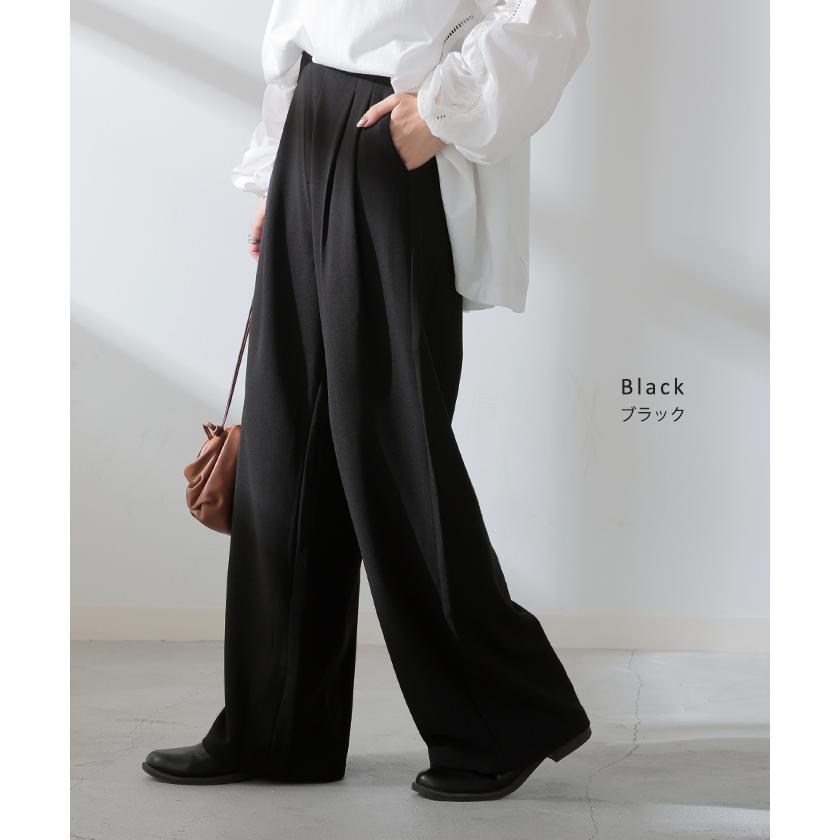 パンツ 選べる シルエット 丈 レディース カラーパンツ テーパードパンツ ワイドパンツ ロング 低身長 ボトム | HUG.U | 29