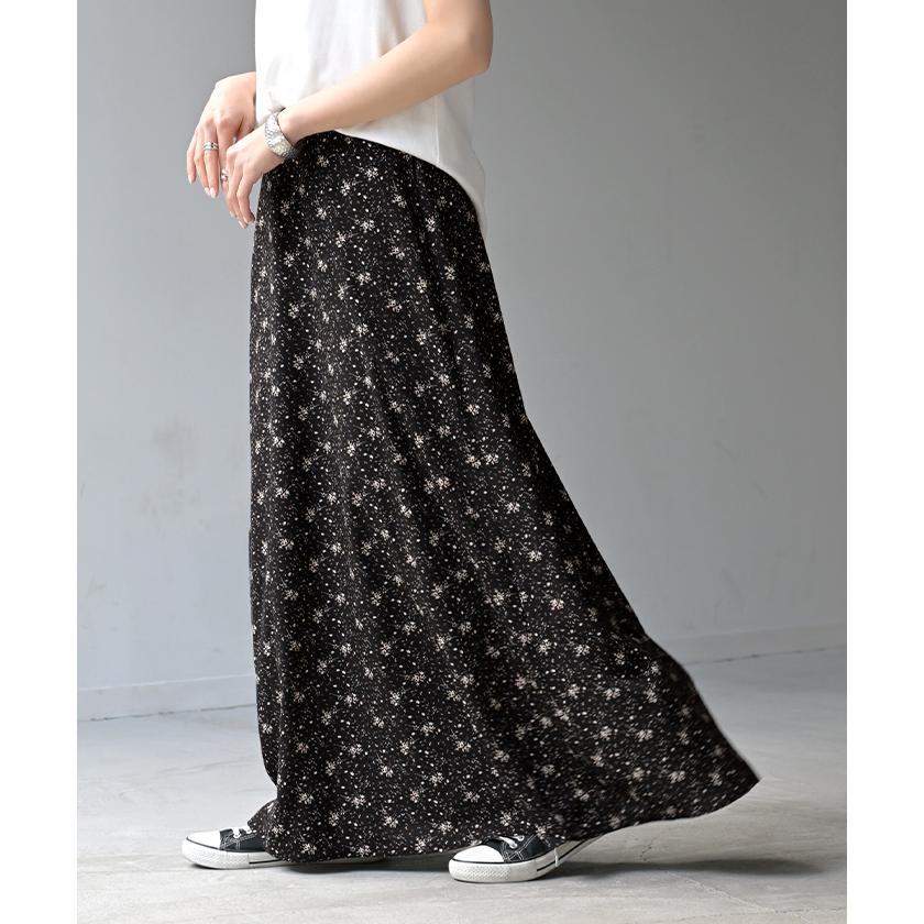 HUG.U（ハグユー） スカート ロング 花柄 Aライン レディース ロング