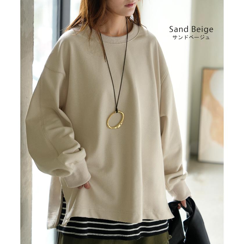 新品タグ付 カフネ パシオーネ トレーナー スウェット ベージュ フリーサイズ XTFHZ01J3 ロゴ入り ハイネック ハーフジップアップ スウェット