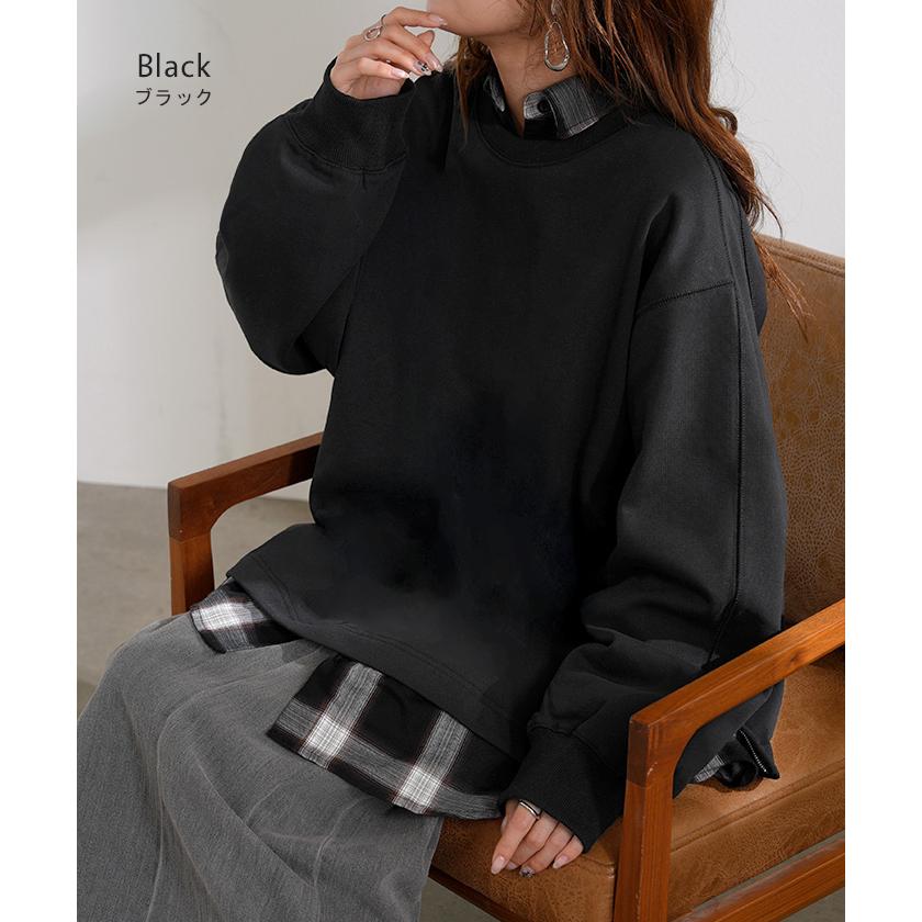 HUG.U（ハグユー） スウェット ファスナー スリット トップス ロング