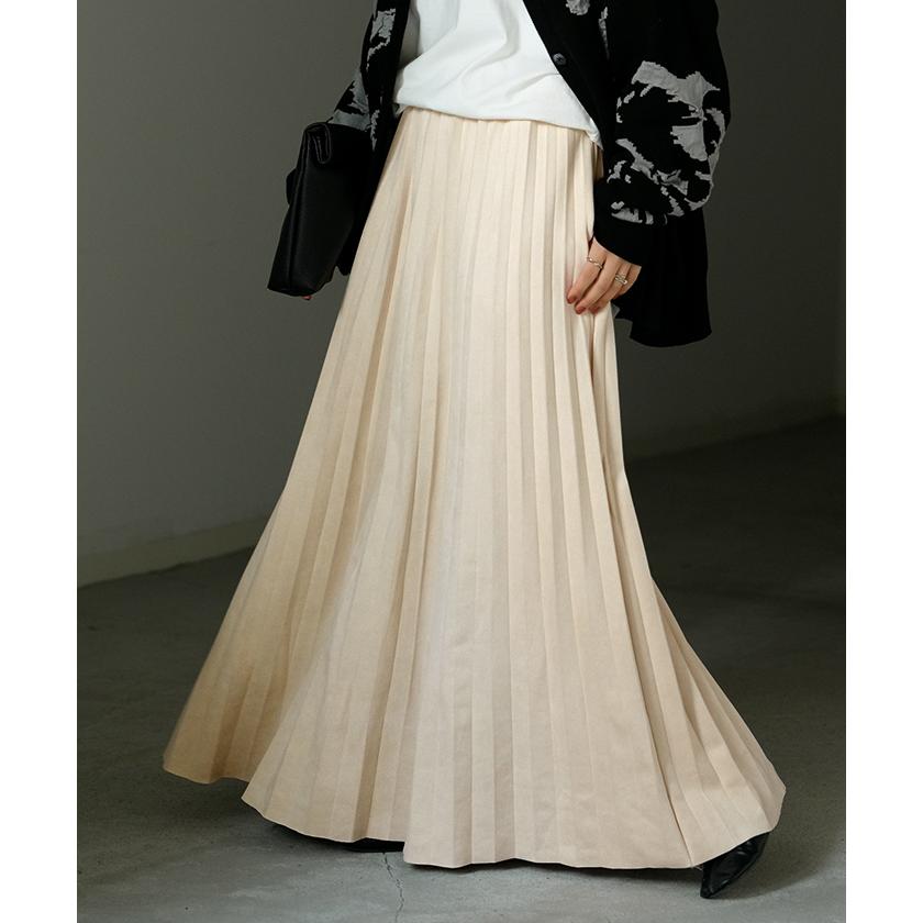 スカート ポンチ プリーツ 選べる 2丈 ロング プリーツスカート Aライン レディース ロングスカート ボトムス ボトム フレア フレアスカート フェイク | HUG.U | 08