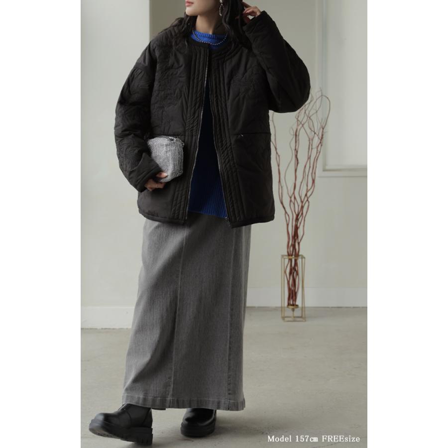 HUG.U（ハグユー） ジャケット キルティング 中綿 綿100 刺繍 アウター