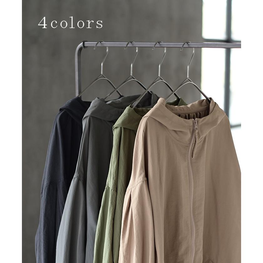 アウター 微撥水 ポケッタブル ブルゾン スポーティー レディース ロング ジャケット ジャンパー ミリタリー ハイネック ドルマン 羽織 | HUG.U | 14