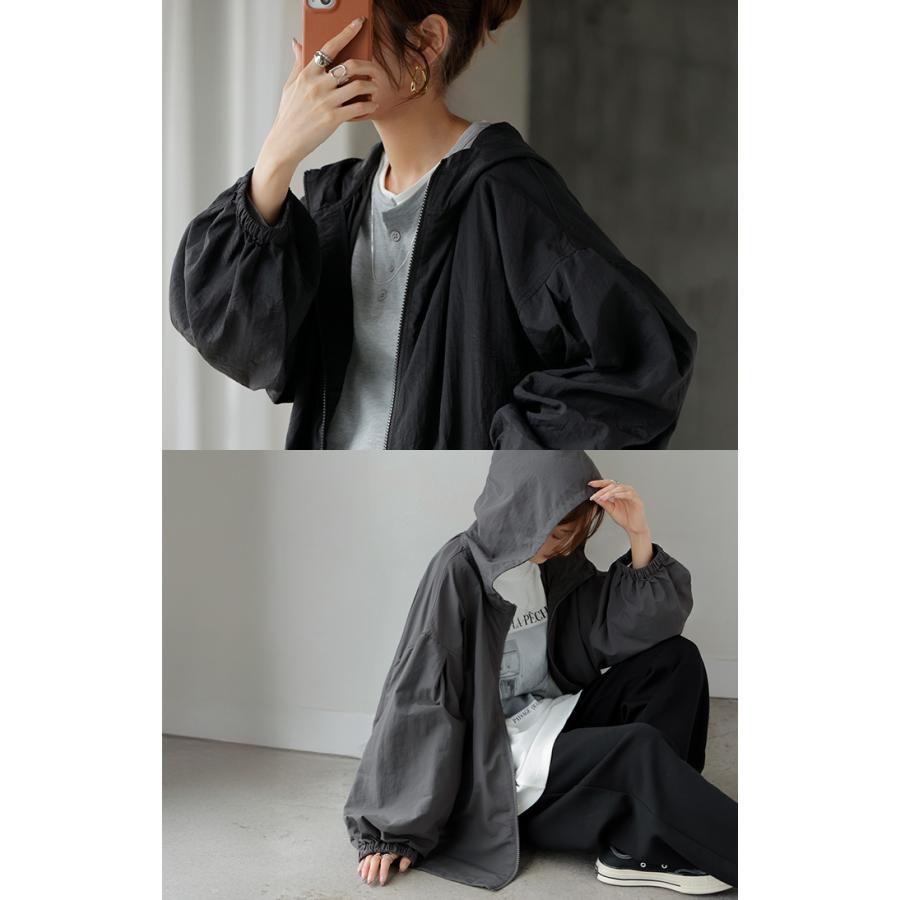 アウター 微撥水 ポケッタブル ブルゾン スポーティー レディース ロング ジャケット ジャンパー ミリタリー ハイネック ドルマン 羽織 | HUG.U | 11