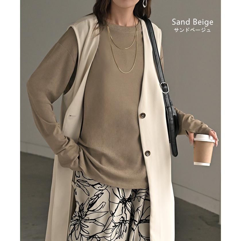 インナー 選べる 2ネック シアー トップス レディース カットソー レイヤード シアートップス シースルー シアーインナー ハイネック クルーネック | HUG.U | 15