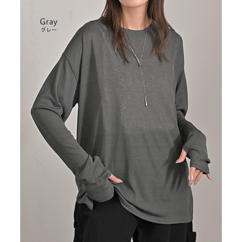 インナー 選べる 2ネック シアー トップス レディース カットソー レイヤード シアートップス シースルー シアーインナー ハイネック クルーネック | HUG.U | 19