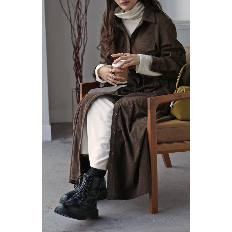 ワンピース インナー 吸湿 発熱 レディース ワンピ ロング レイヤード 微起毛 タートルネック ロングワンピ あったか ヒートインナー ストレッチ 体型カバー | HUG.U | 12