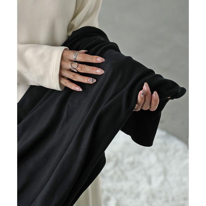 ワンピース インナー 吸湿 発熱 レディース ワンピ ロング レイヤード 微起毛 タートルネック ロングワンピ あったか ヒートインナー ストレッチ 体型カバー | HUG.U | 15