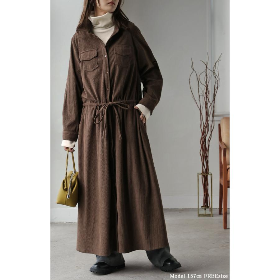 ワンピース インナー 吸湿 発熱 レディース ワンピ ロング レイヤード 微起毛 タートルネック ロングワンピ あったか ヒートインナー ストレッチ 体型カバー | HUG.U | 04