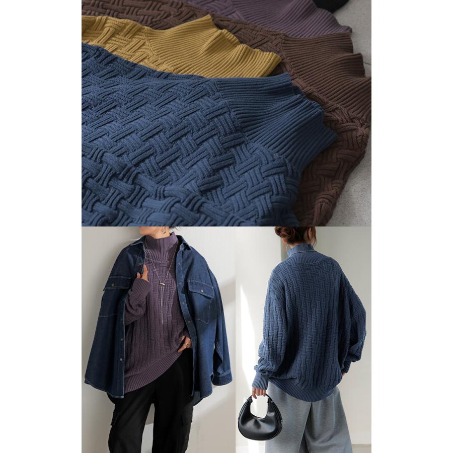 HUG.U（ハグユー） ニット タートルネック 柄 レディース トップス