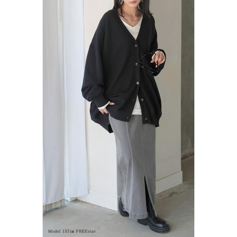 HUG.U（ハグユー） ニット カーディガン ロング ウール ライク