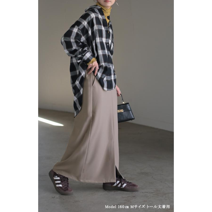 スカート 洗える ロング " 選べる 2丈 " タイトスカート タイト Iライン レディース ロングスカート マシンウォッシャブル ボトムス ボトム フレア | HUG.U | 20