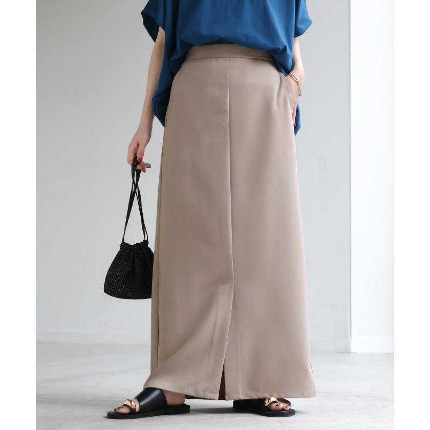 スカート 洗える ロング " 選べる 2丈 " タイトスカート タイト Iライン レディース ロングスカート マシンウォッシャブル ボトムス ボトム フレア | HUG.U | 07