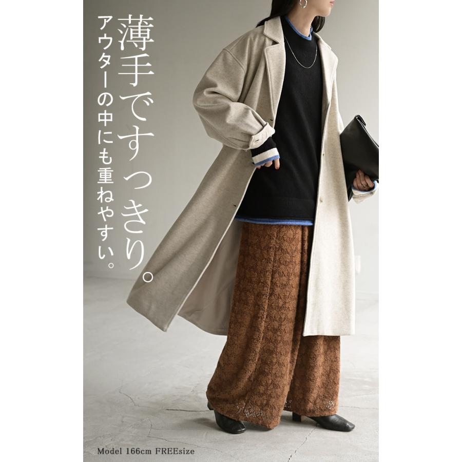 ニット 配色 トップス ロング レディース セーター オーバー プルオーバー タートルネック ハイネック 長袖 長い 指穴 リブ チュニック ゆったり インナー | HUG.U | 10