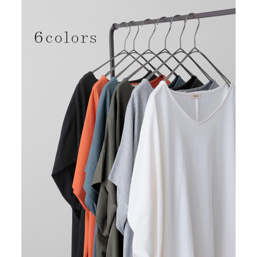 ワンピース ロング 半袖 汗ジミ 軽減 UVカット ワンピ 選べる ネック レディース 綿100％ ロングワンピース | HUG.U | 14