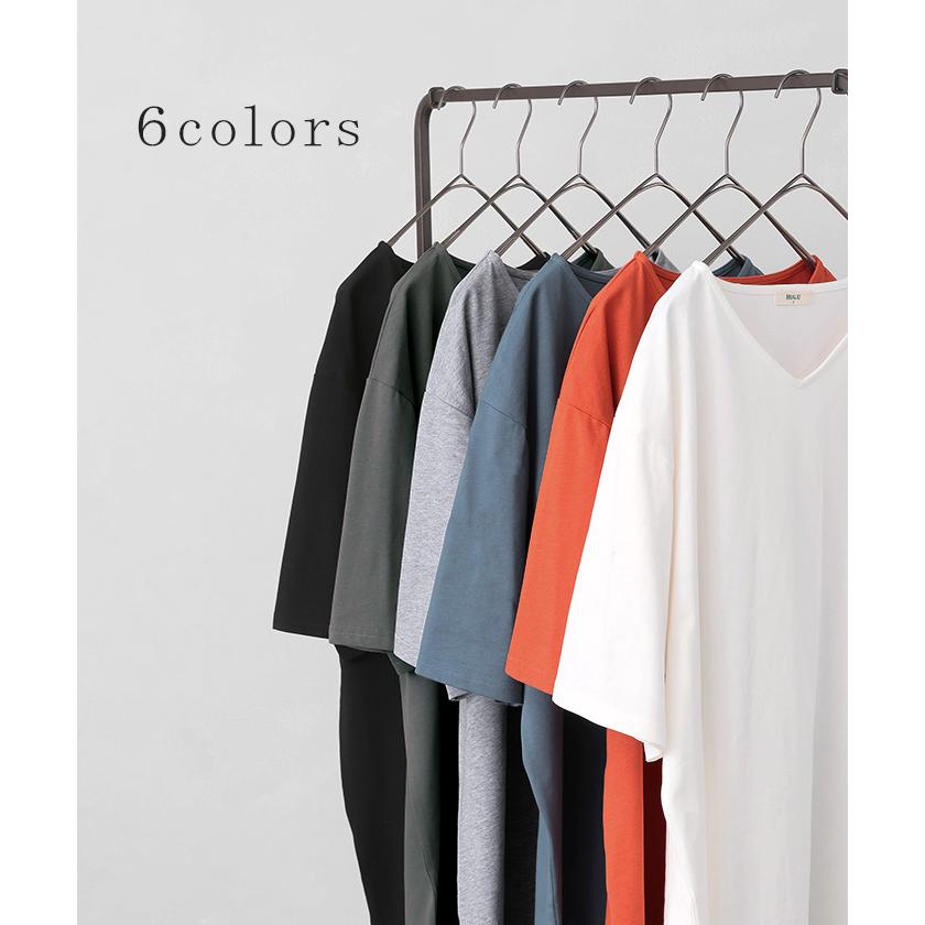 Tシャツ レディース 汗ジミ 軽減 UVカット トップス 半袖 綿100％ カットソー ロング ティーシャツ チュニック | HUG.U | 14