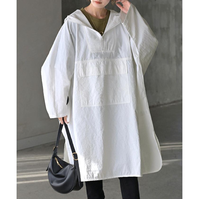 マウンテンパーカー ロング 撥水 レディース アウター ロングコート 撥水アウター ナイロン パーカー | HUG.U | 08